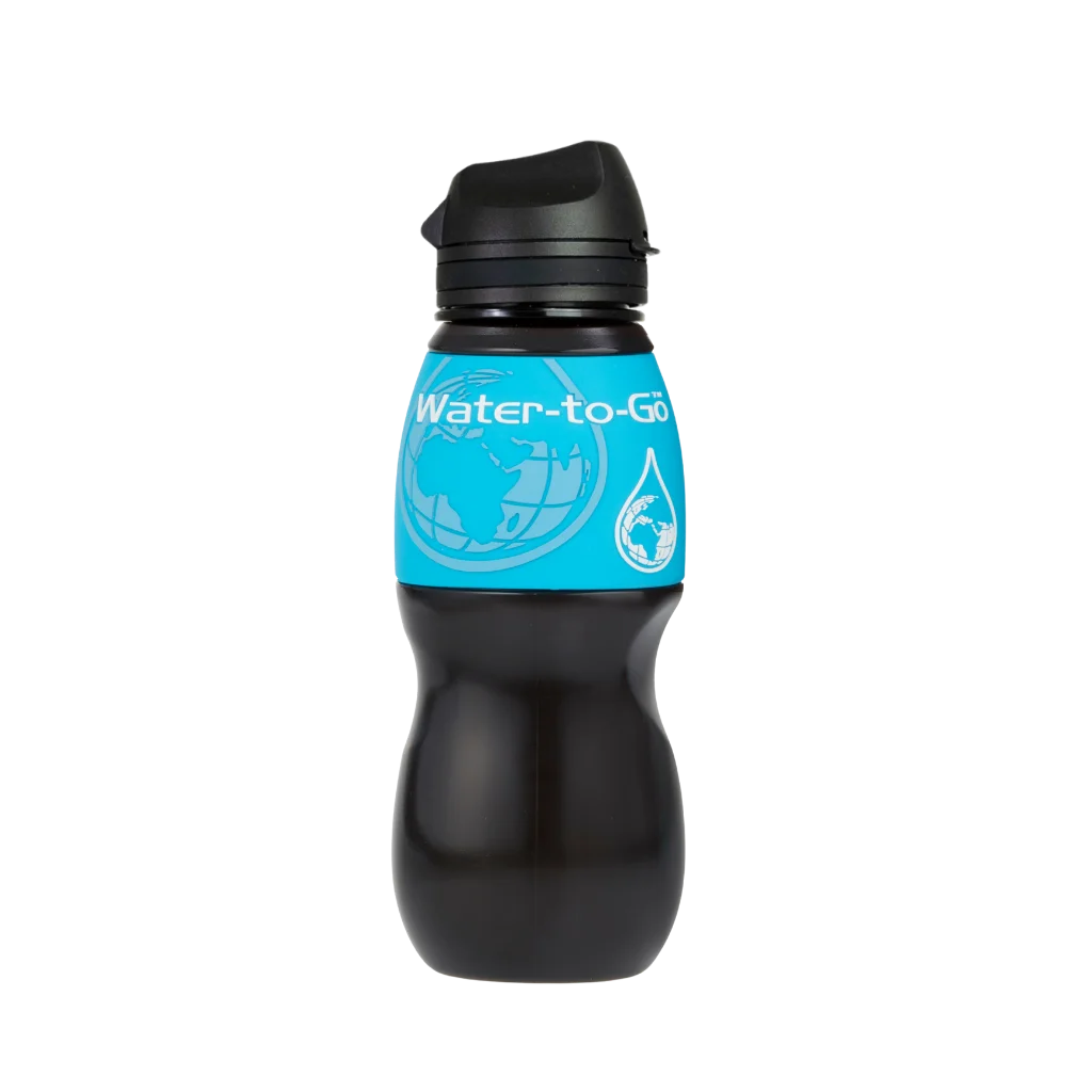 Water to Go Classic 75cl fles met filter; ideaal voor het filteren van water outdoor, in noodsituaties, op reis of thuis.