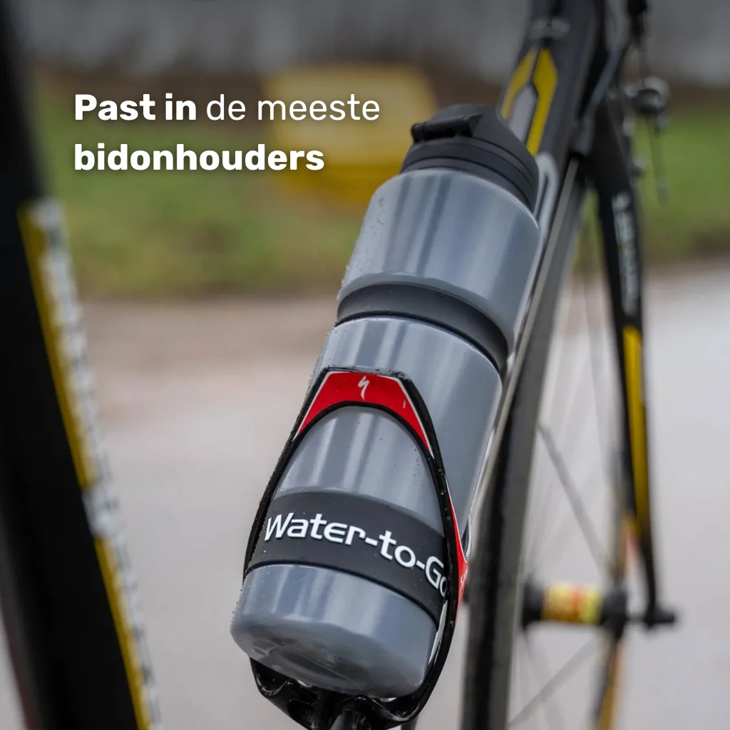 Water-to-Go Eco-Active 75cl outdoor waterfilter fles in bidonhouder van racefiets