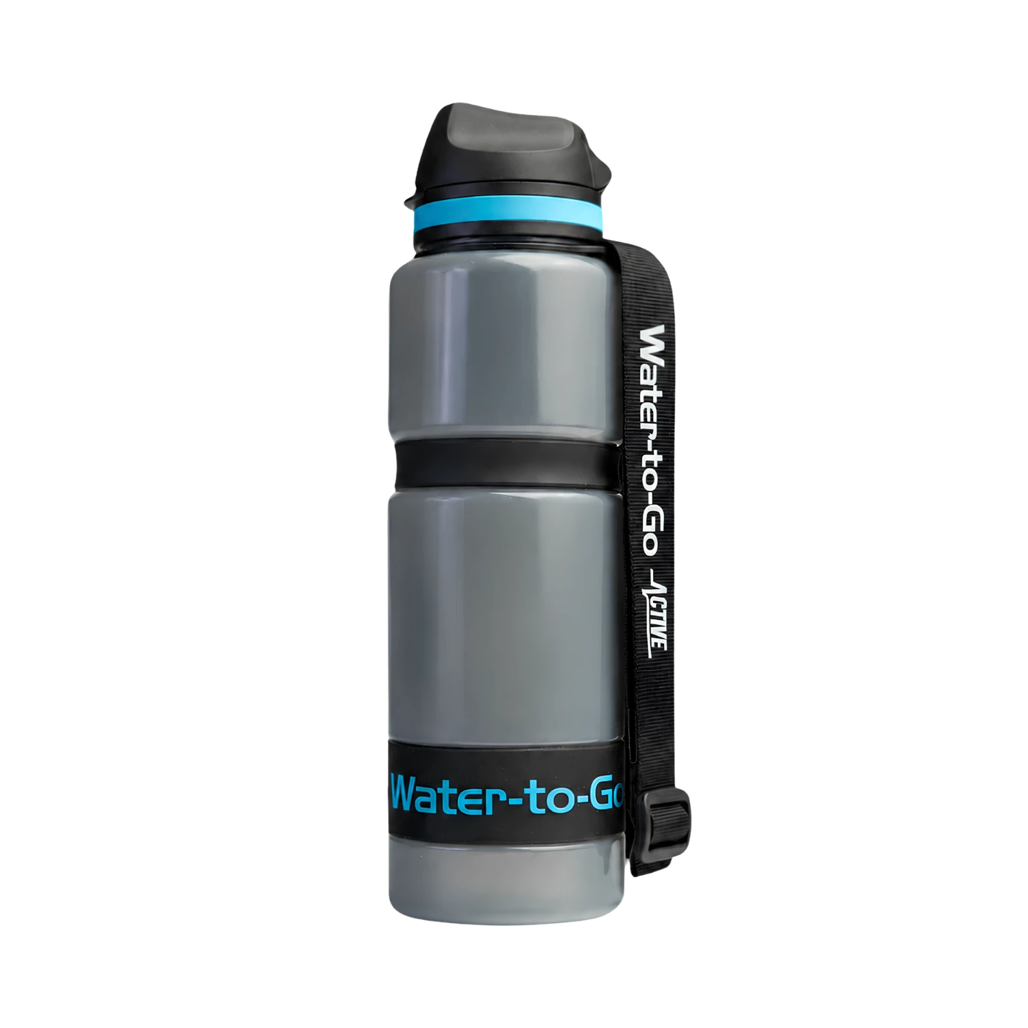 Gourde filtrante Water-to-Go pour les voyages, les activités de plein air et les situations d'urgence, couleur bleue