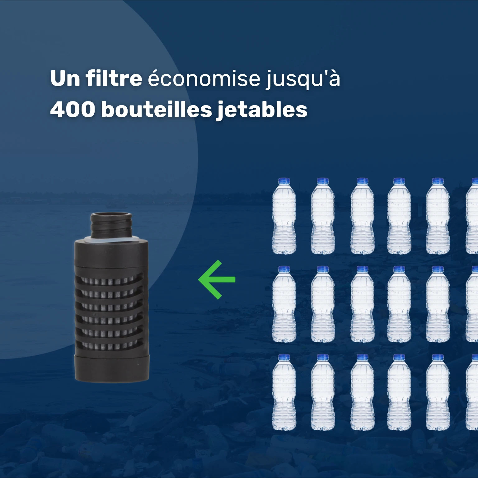Filtres Water-to-Go remplaçant jusqu'à 400 bouteilles en plastique