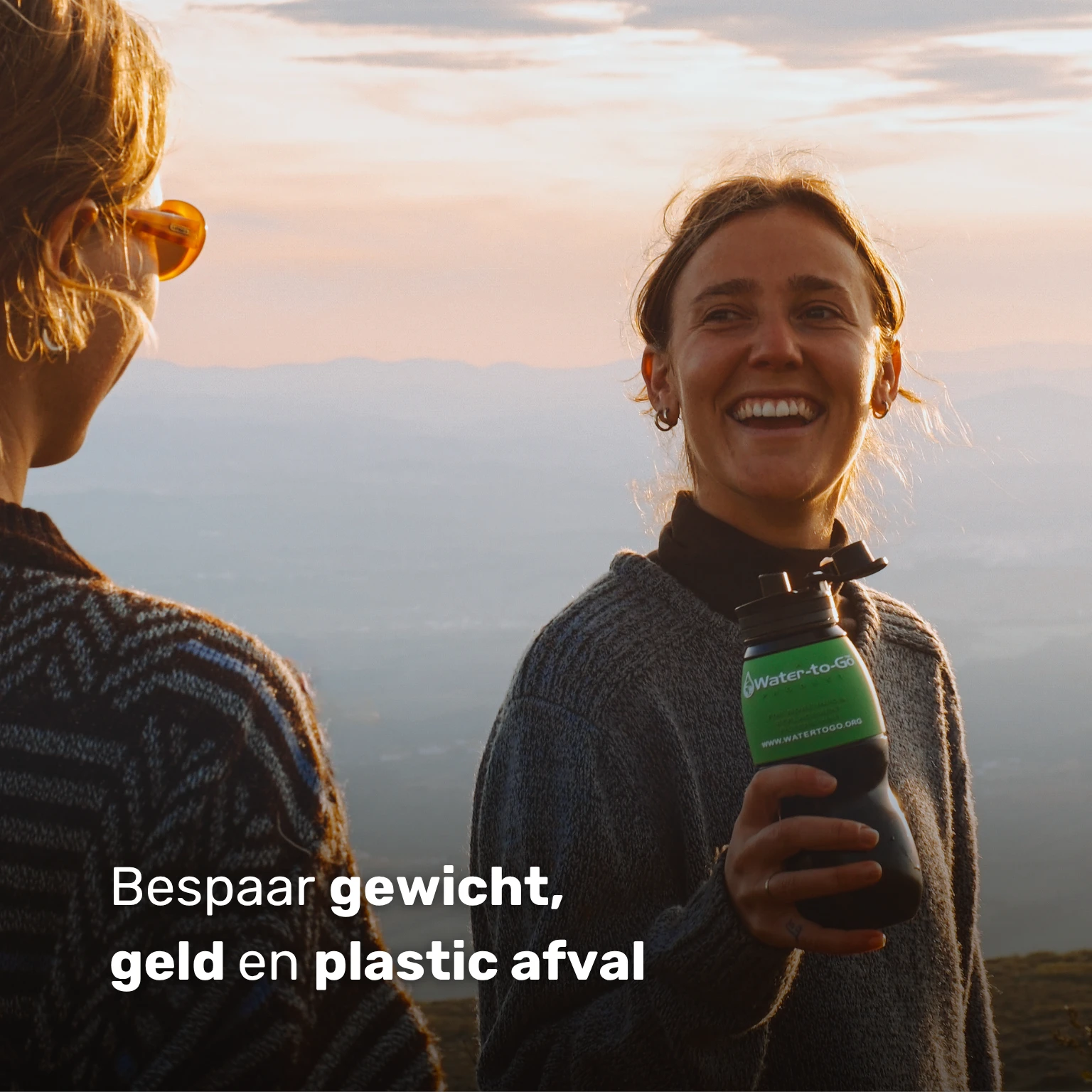 De Water-to-Go Classic 75cl – draag minder water dankzij deze waterfles met filter en vul onderweg bij uit rivieren, meren of kraanwater